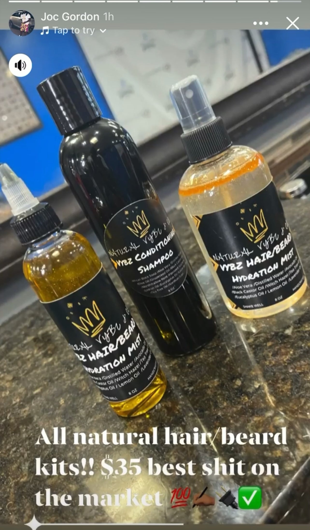 Vybz Hair/Beard Hydration Growth Kit | Awaken Your Roots & Hydrate Your Crown