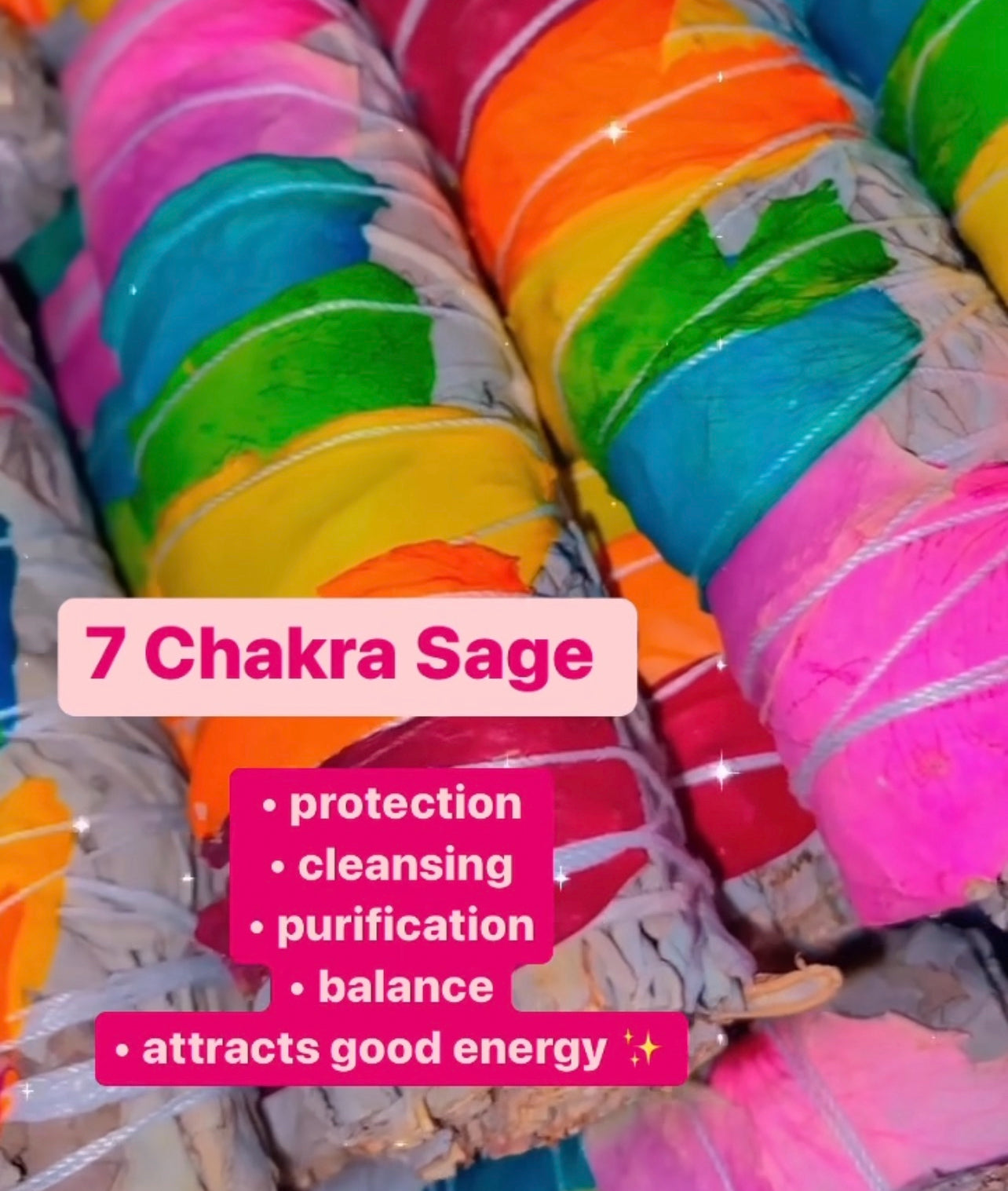 7 Chakra Sage | Balancing Energy Smudge